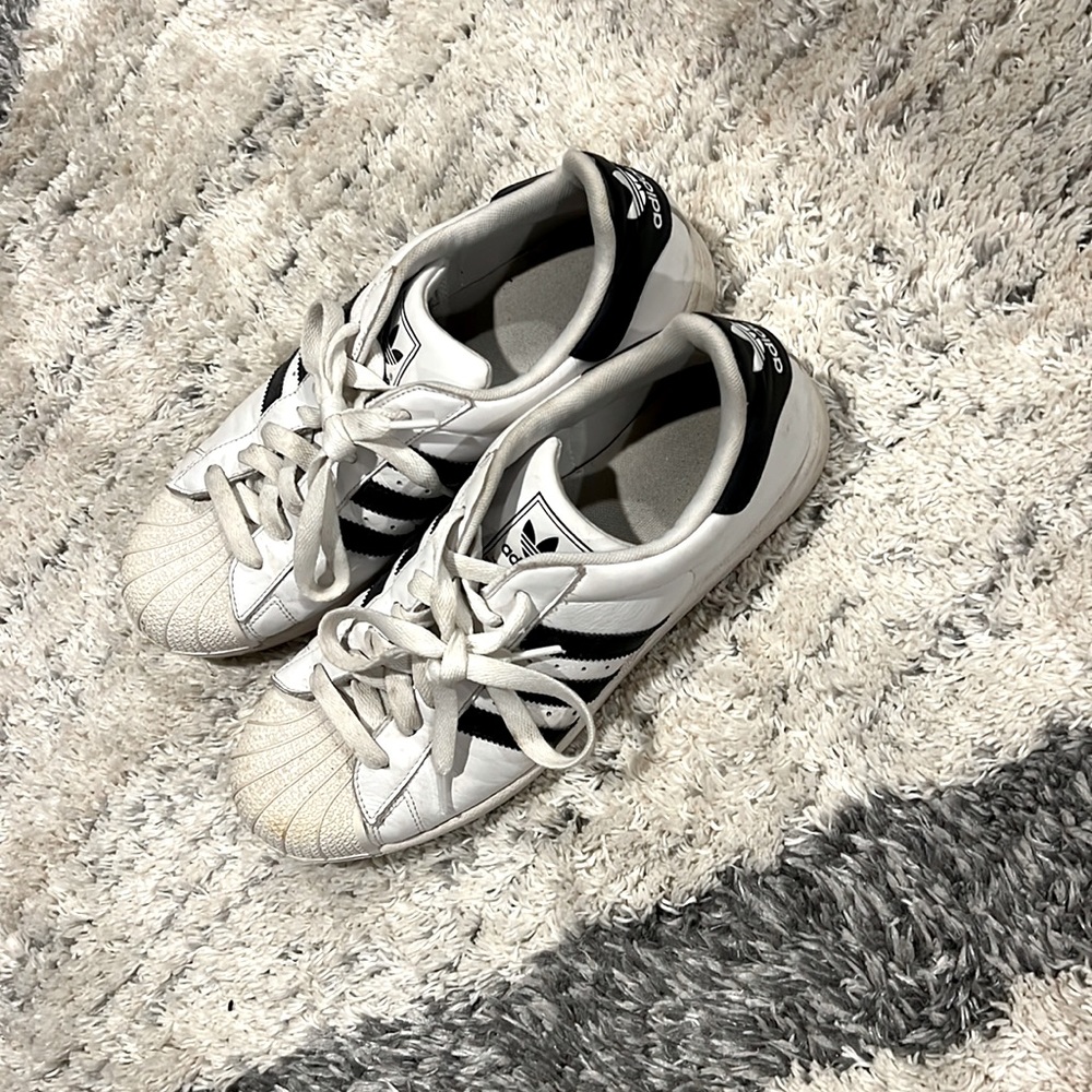 White adidas shoes size 11.5